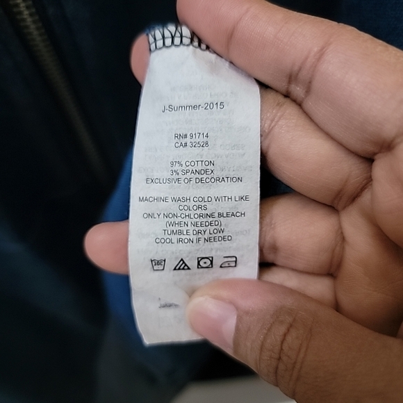 Armani Exchange Mens Full Zip Hoodie Black/Blue Soft Comfort Designer Large - Picture 5 of 5